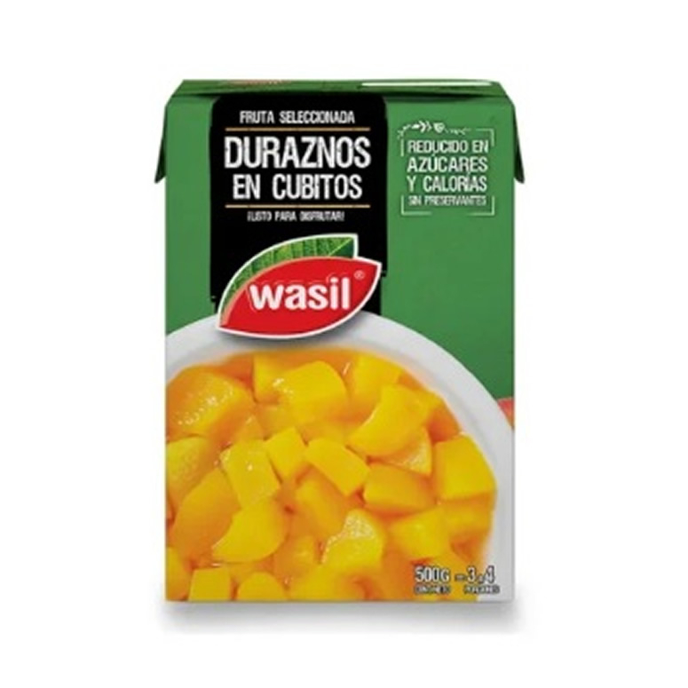 DURAZNO CUBITOS WASIL 500G