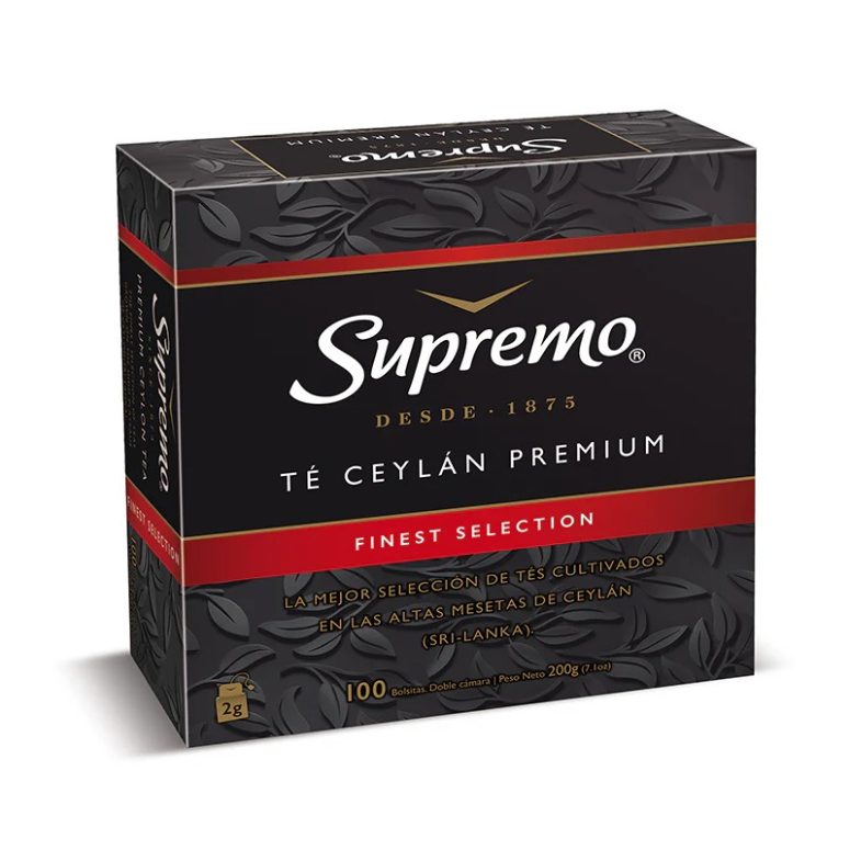 TE SUPREMO CEYLAN PREMIUM 100 BOLSITAS