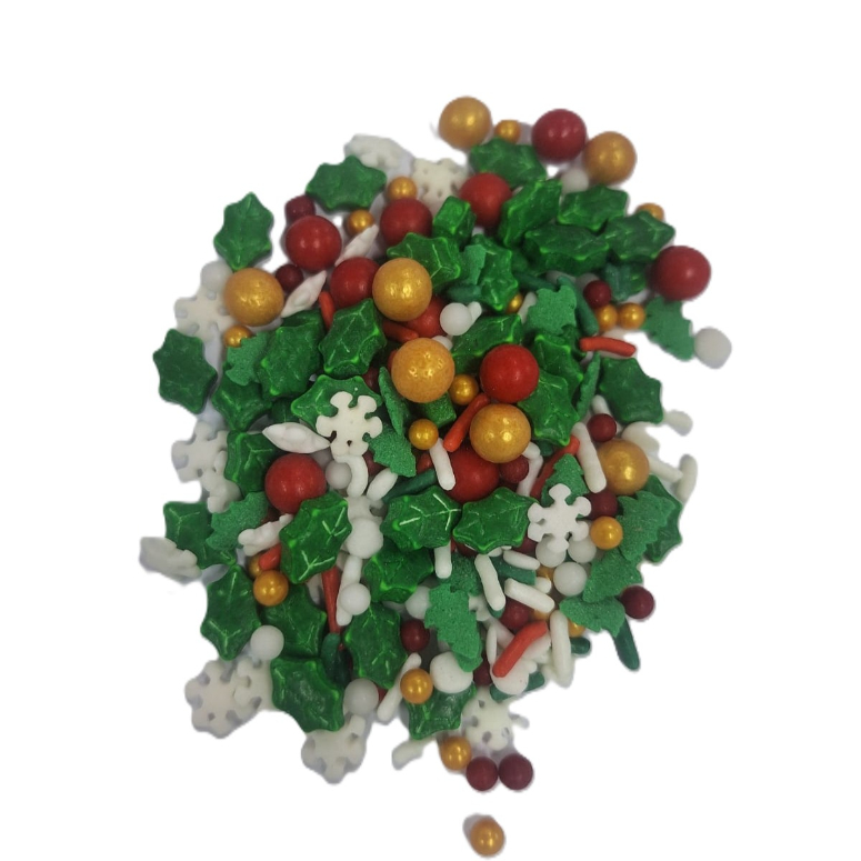 DECORACION NAVIDAD HOJAS 250G