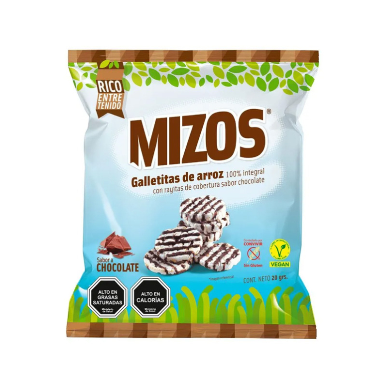 GALLETAS ARROZ CHOCOLATE 20G MIZOS