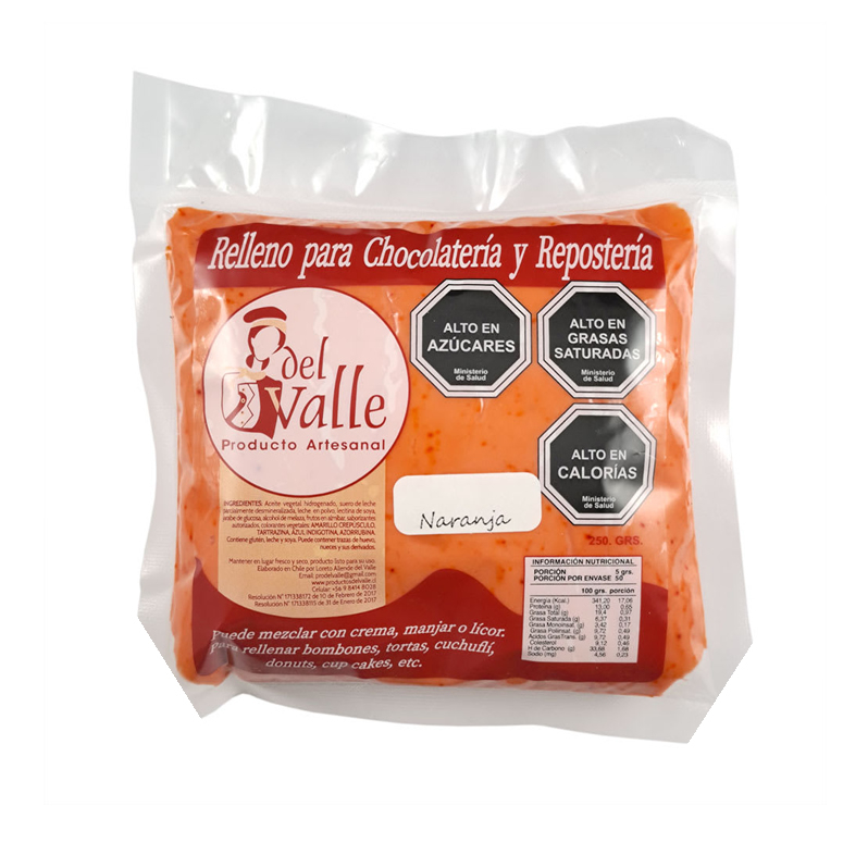 RELLENO NARANJA PRODUCTOS DEL VALLE 250G