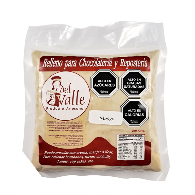 RELLENO MOKA PRODUCTOS DEL VALLE 250G