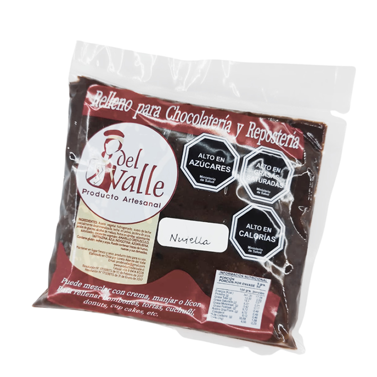 RELLENO NUTELLA PRODUCTOS DEL VALLE 250G